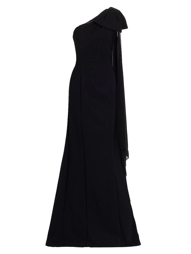 Womens One-Shoulder Cape Gown Product Image