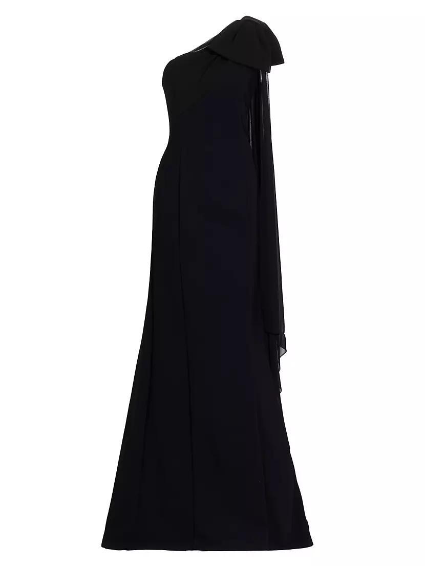 One-Shoulder Cape Gown Product Image