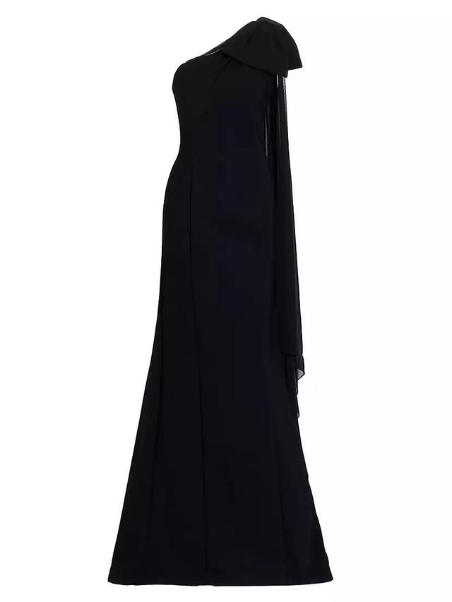 One-Shoulder Cape Gown Product Image