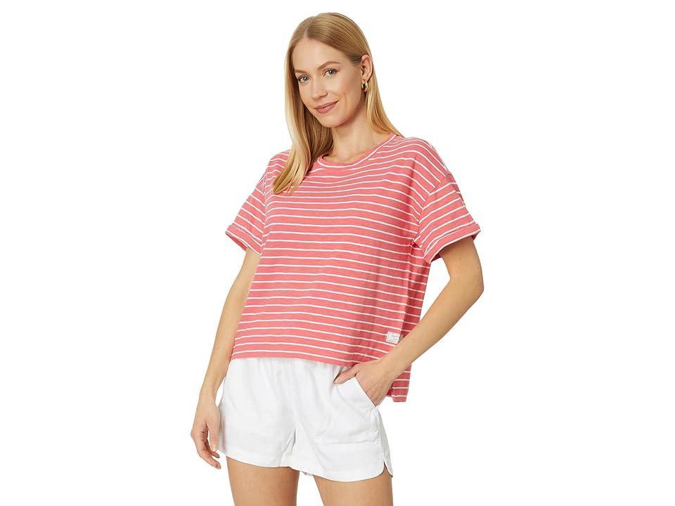 Southern Tide Erin Sun Farer Boxy Tee (Sunkist Coral) Women's Clothing Product Image