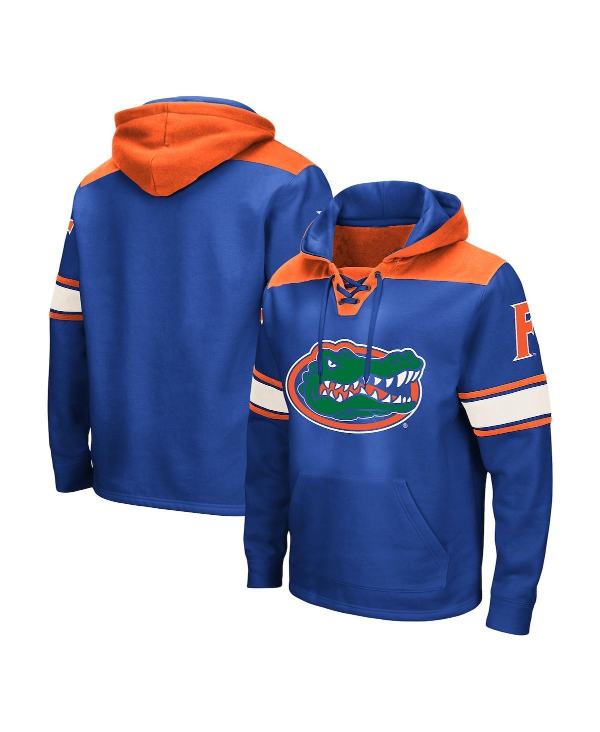 Mens Colosseum Royal Florida Gators Big and Tall Hockey Lace-Up Pullover Hoodie Product Image