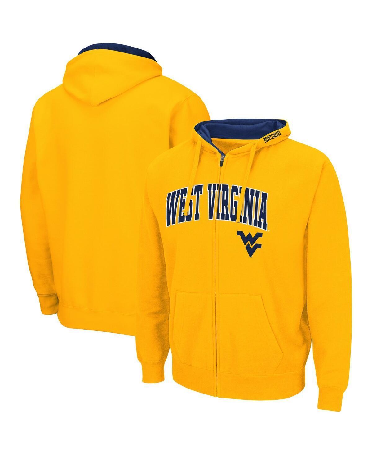 Mens Colosseum West Virginia Mountaineers Arch & Logo 3.0 Full-Zip Hoodie Product Image