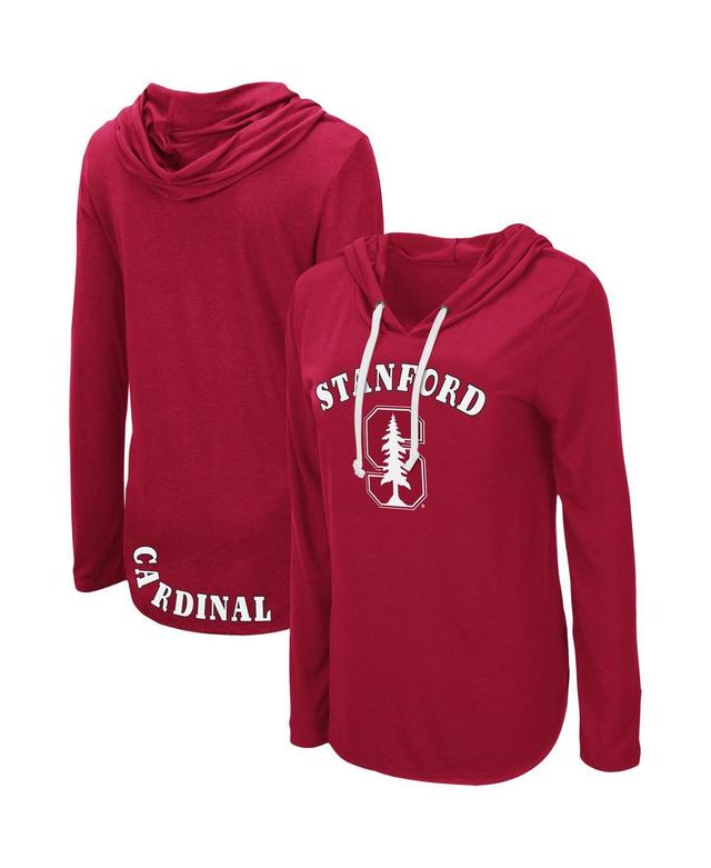 Womens Colosseum Cardinal Stanford Cardinal My Lover Lightweight Hooded Long Sleeve T-shirt Product Image