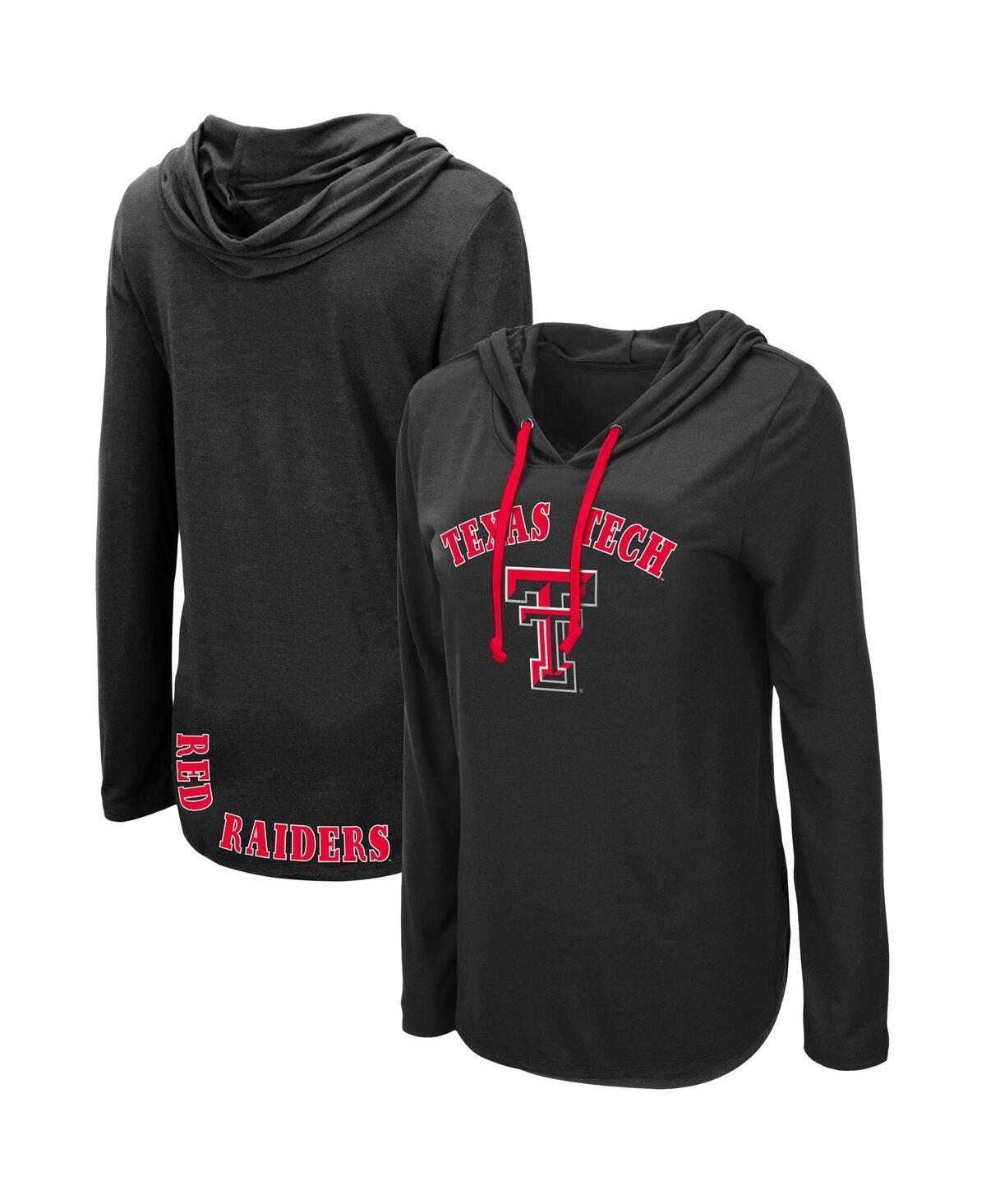 Womens Colosseum Black Texas Tech Red Raiders My Lover Hoodie Long Sleeve T-shirt Product Image