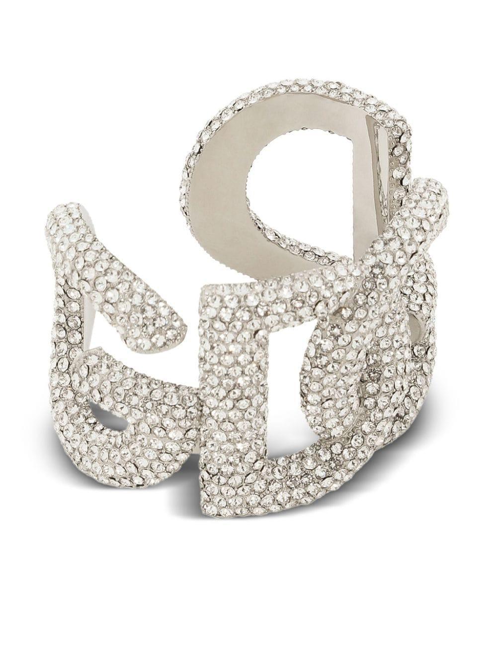 Dg Crystal-embellished Bracelet In Silber Product Image