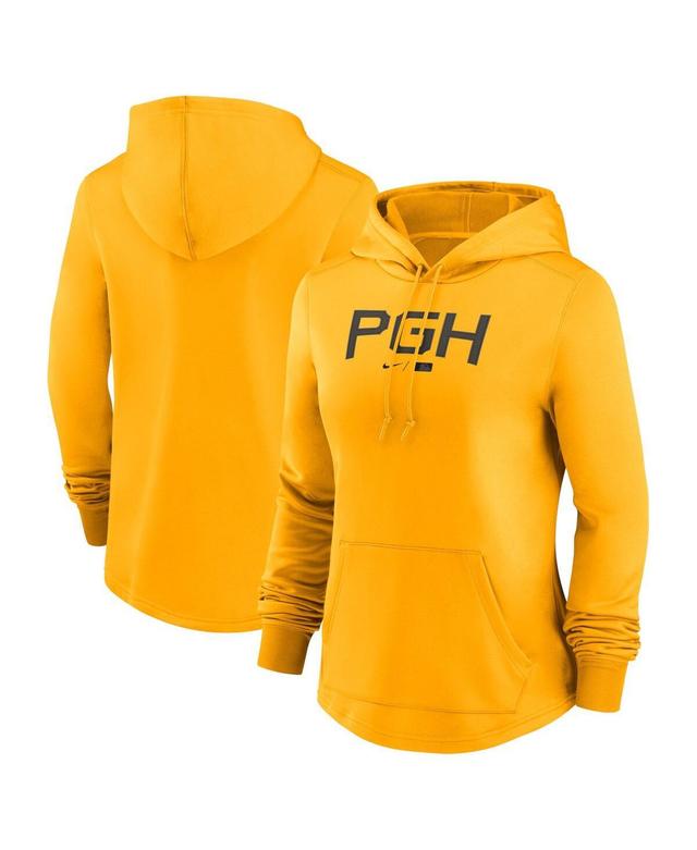 Womens Nike Gold Pittsburgh Pirates 2023 City Connect Pregame Performance Pullover Hoodie Product Image