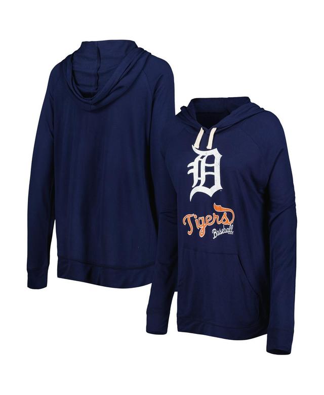 Womens Touch Navy Detroit Tigers Pre-Game Raglan Pullover Hoodie Product Image