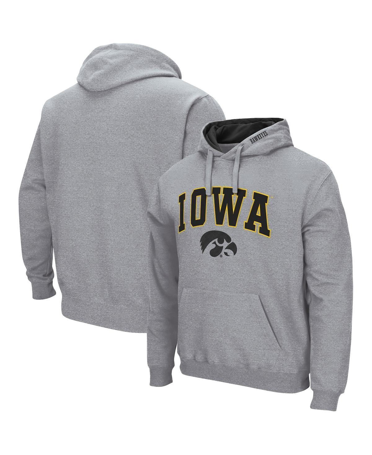 Mens Colosseum Charcoal NDSU Bison Arch & Logo 3.0 Full-Zip Hoodie Product Image