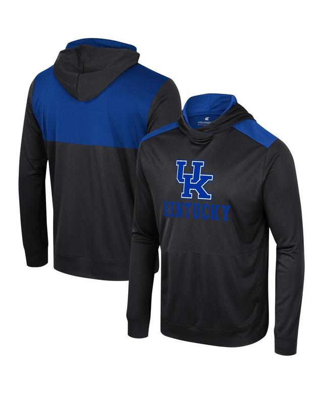 Mens Colosseum Black Kentucky Wildcats Warm Up Long Sleeve Hoodie T-shirt Product Image