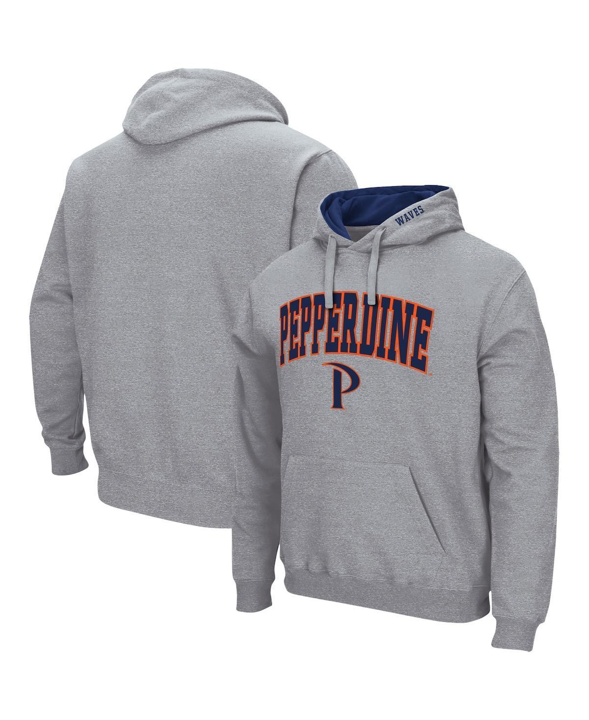 Mens Colosseum Heathered Gray FAU Owls Arch & Logo 3.0 Pullover Hoodie Grey Product Image