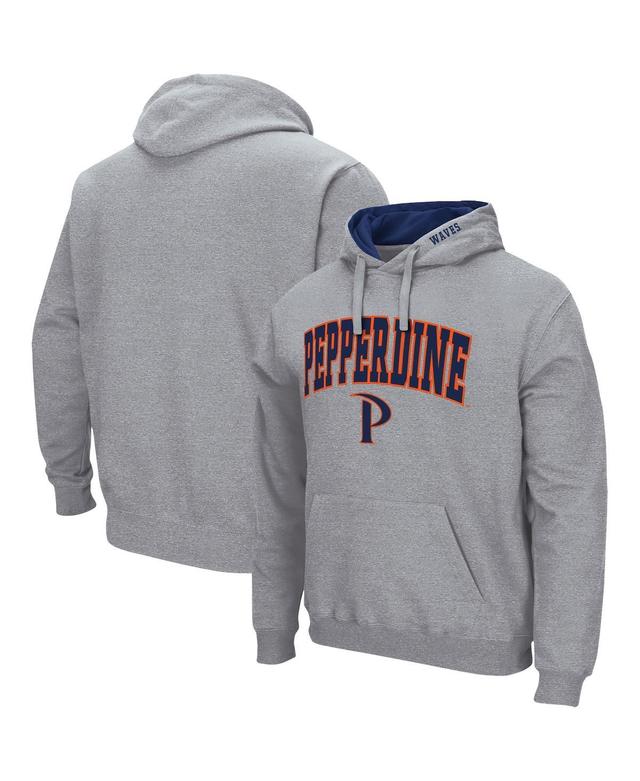 Mens Colosseum Heathered Gray FAU Owls Arch & Logo 3.0 Pullover Hoodie Grey Product Image