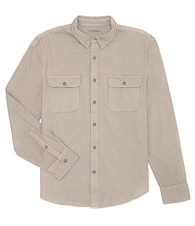 Lucky Brand Lived-In Long Sleeve Workwear Shirt (Deep Lichen ) Men's Jacket Product Image