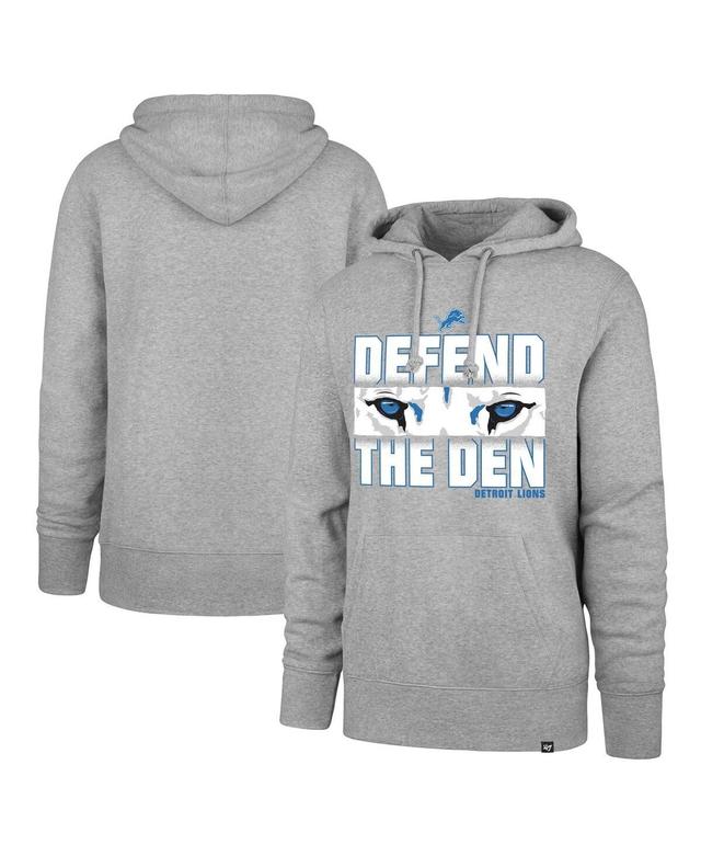 Mens 47 Brand Gray Detroit Lions Regional Headline Pullover Hoodie Product Image