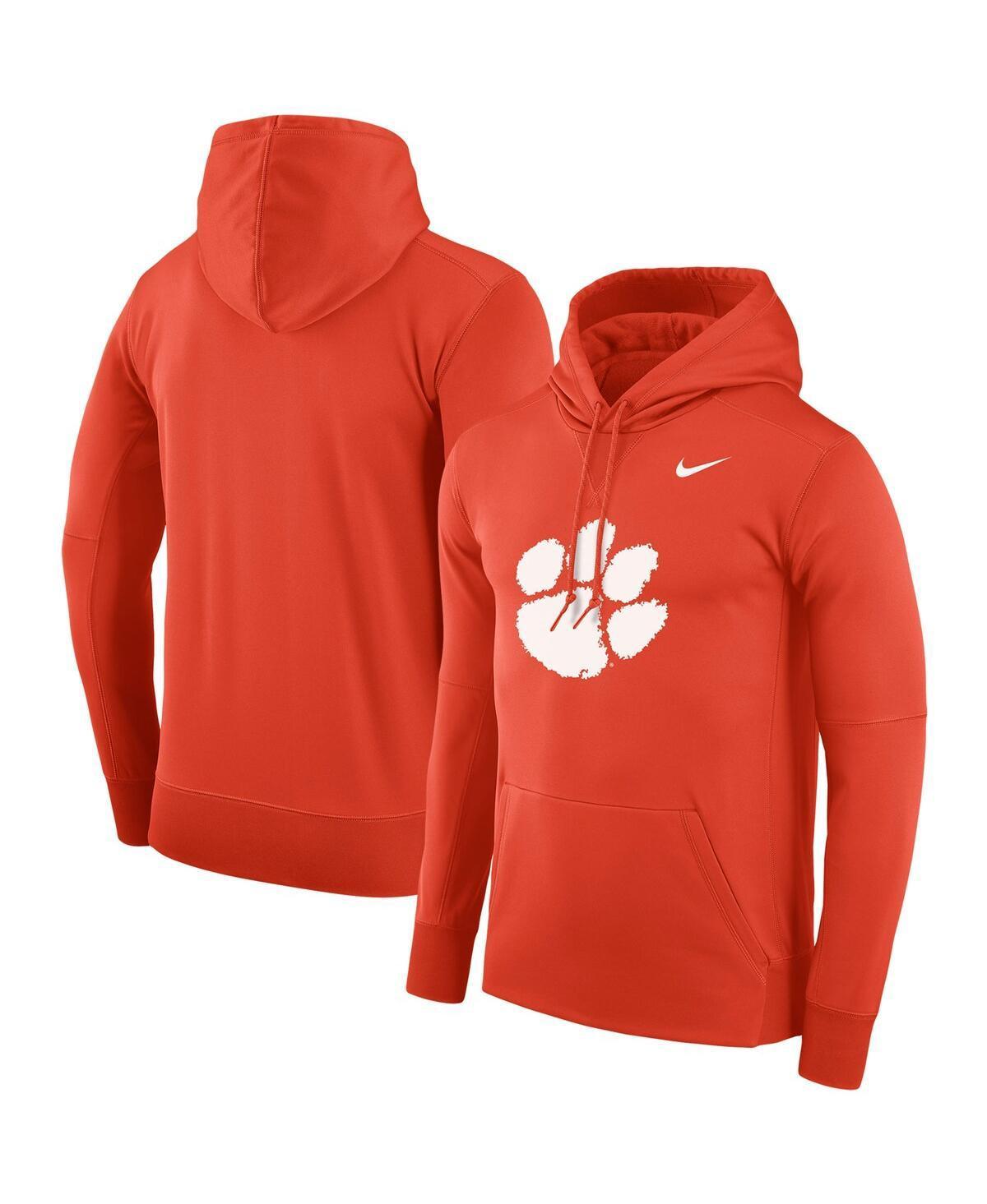 Mens Nike Orange Clemson Tigers Performance Pullover Hoodie Product Image