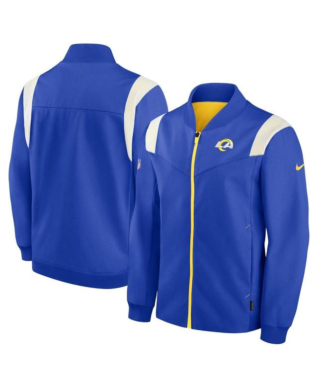 Nike Mens Royal Los Angeles Rams Sideline Coaches Bomber Full-Zip Jacket - Royal Product Image