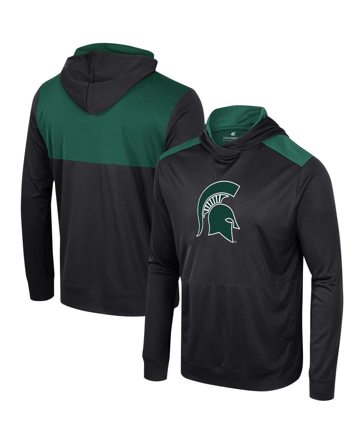 Mens Colosseum Michigan State Spartans Warm Up Long Sleeve Hoodie T-Shirt Product Image