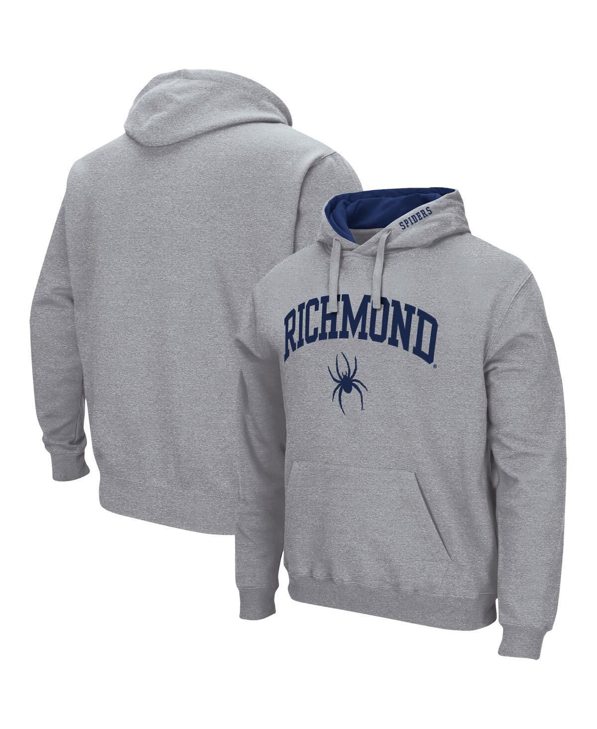 Mens Colosseum Heathered Gray FAU Owls Arch & Logo 3.0 Pullover Hoodie Grey Product Image