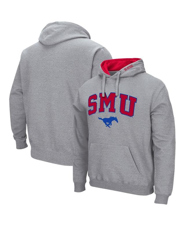 Mens Colosseum Heathered Gray Pepperdine Waves Arch and Logo Pullover Hoodie Product Image