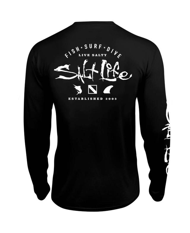 Salt Life Mens Waterman Trifecta Performance Pocket Tee - Black Product Image