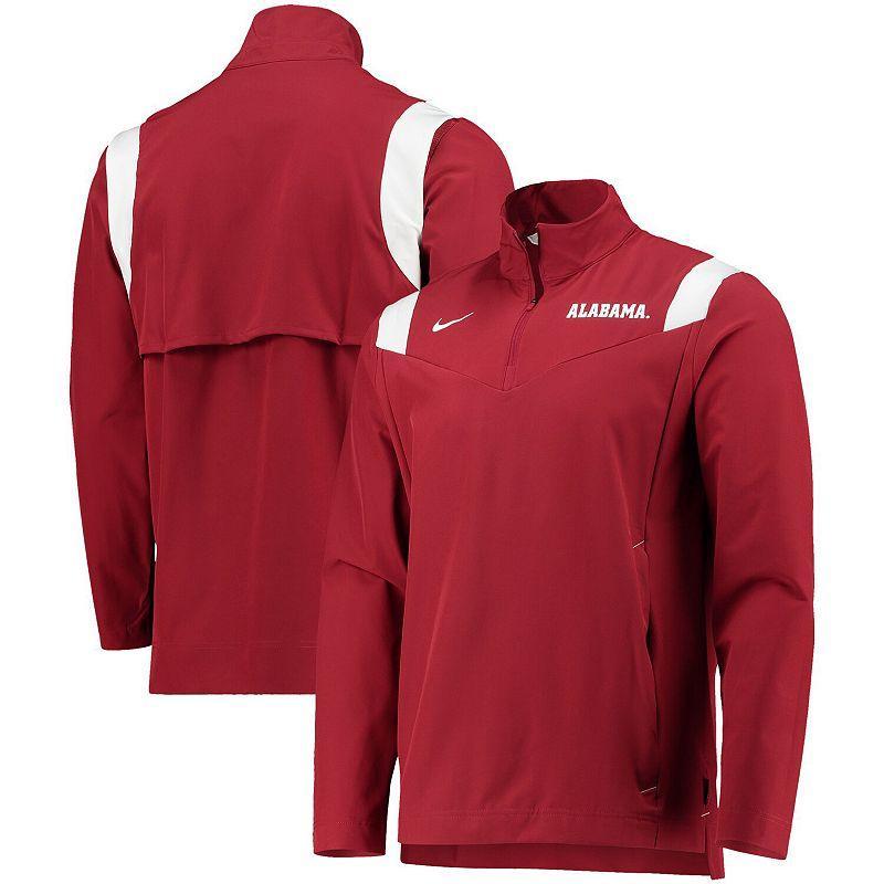 Mens Nike Crimson Alabama Crimson Tide 2021 Team Coach Quarter-Zip Jacket Product Image