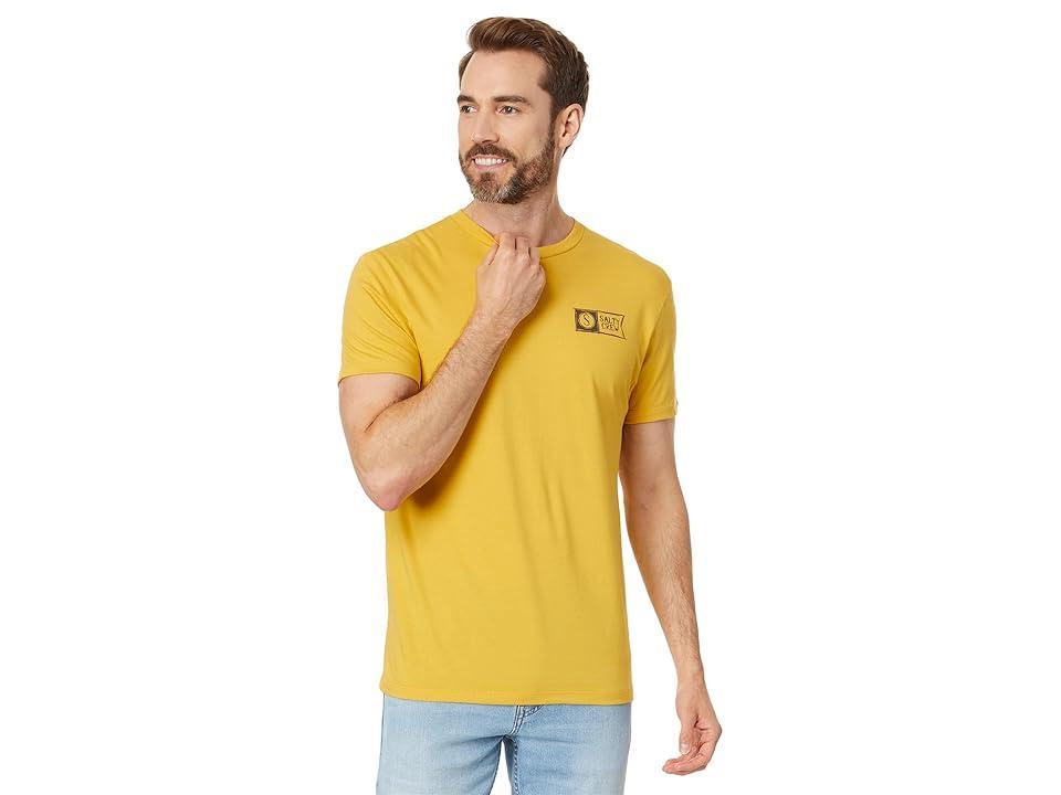 Salty Crew Sketchy Alpha Premium Short Sleeve Tee (Mustard) Men's T Shirt Product Image