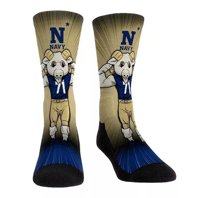 Rock Em Socks Navy Midshipmen Mascot Pump Up Crew Socks, Mens Product Image