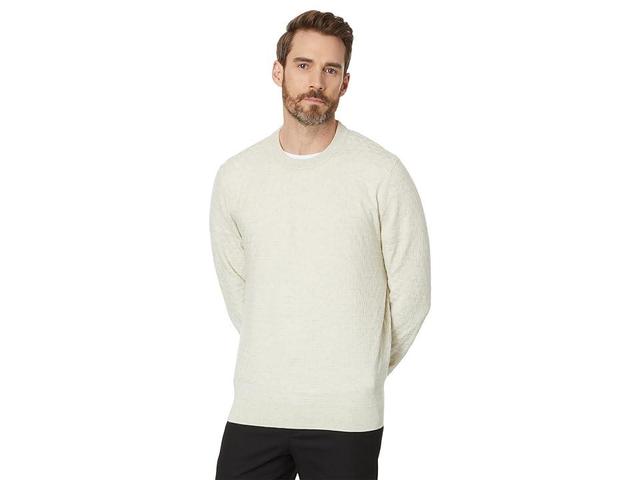 Ted Baker Loung Long Sleeve T Stitch Crew Neck Sweater (Stone) Men's Sweater Product Image