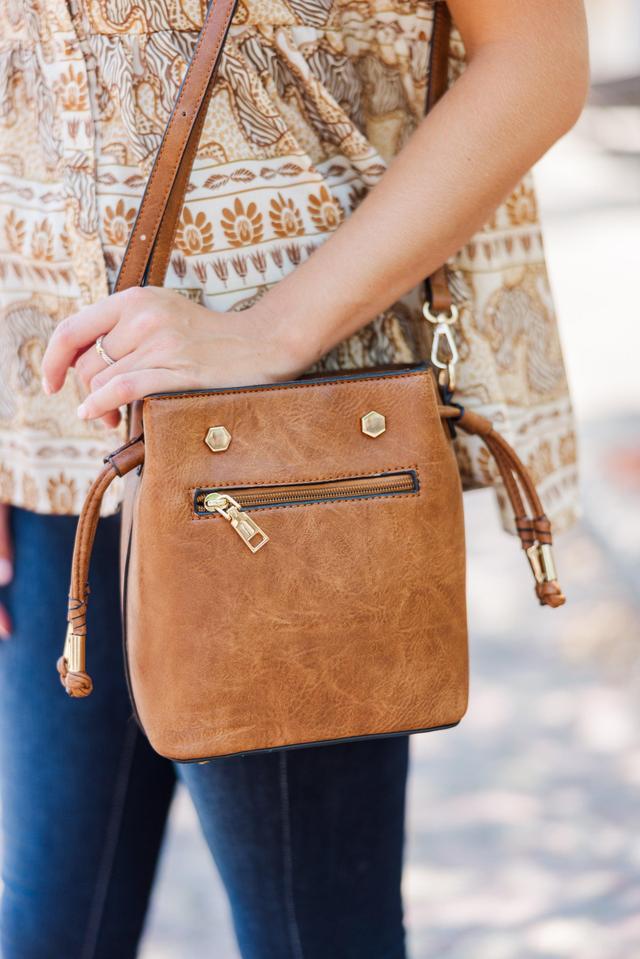 On The Go Brown Bucket Bag Female Product Image