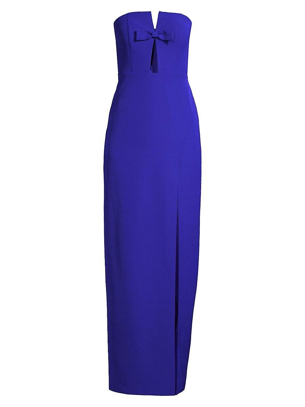 Womens Cut-Out Crepe Column Gown Product Image