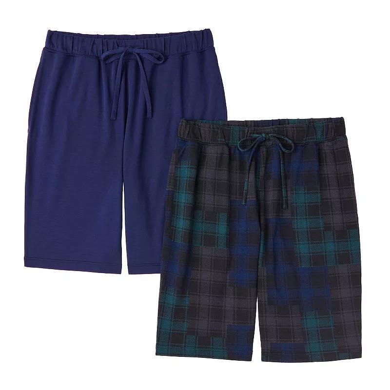 Mens Cuddl Duds 2-Pack French Terry Printed Pajama Shorts Set Product Image