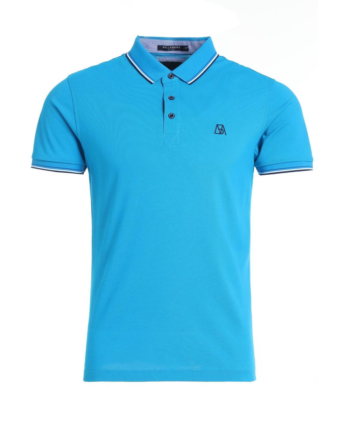 Bellemere Mens Silk Cotton Polo Shirt Product Image