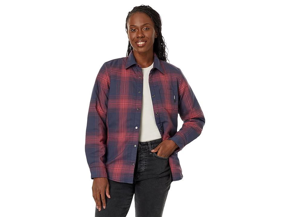 Flylow Penny Insulated Flannel (Night/Chili) Women's Clothing Product Image