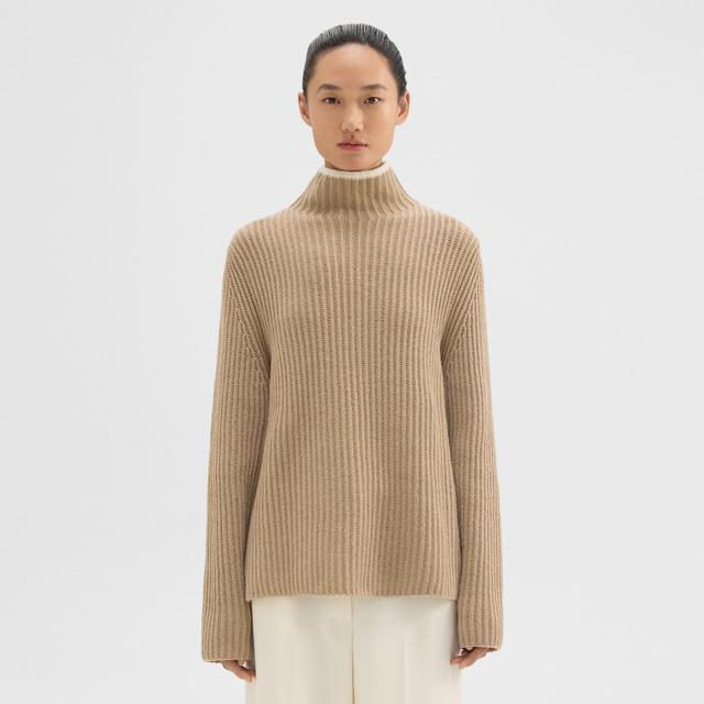 Felted Wool-Cashmere Karenia Turtleneck Sweater | Theory Product Image