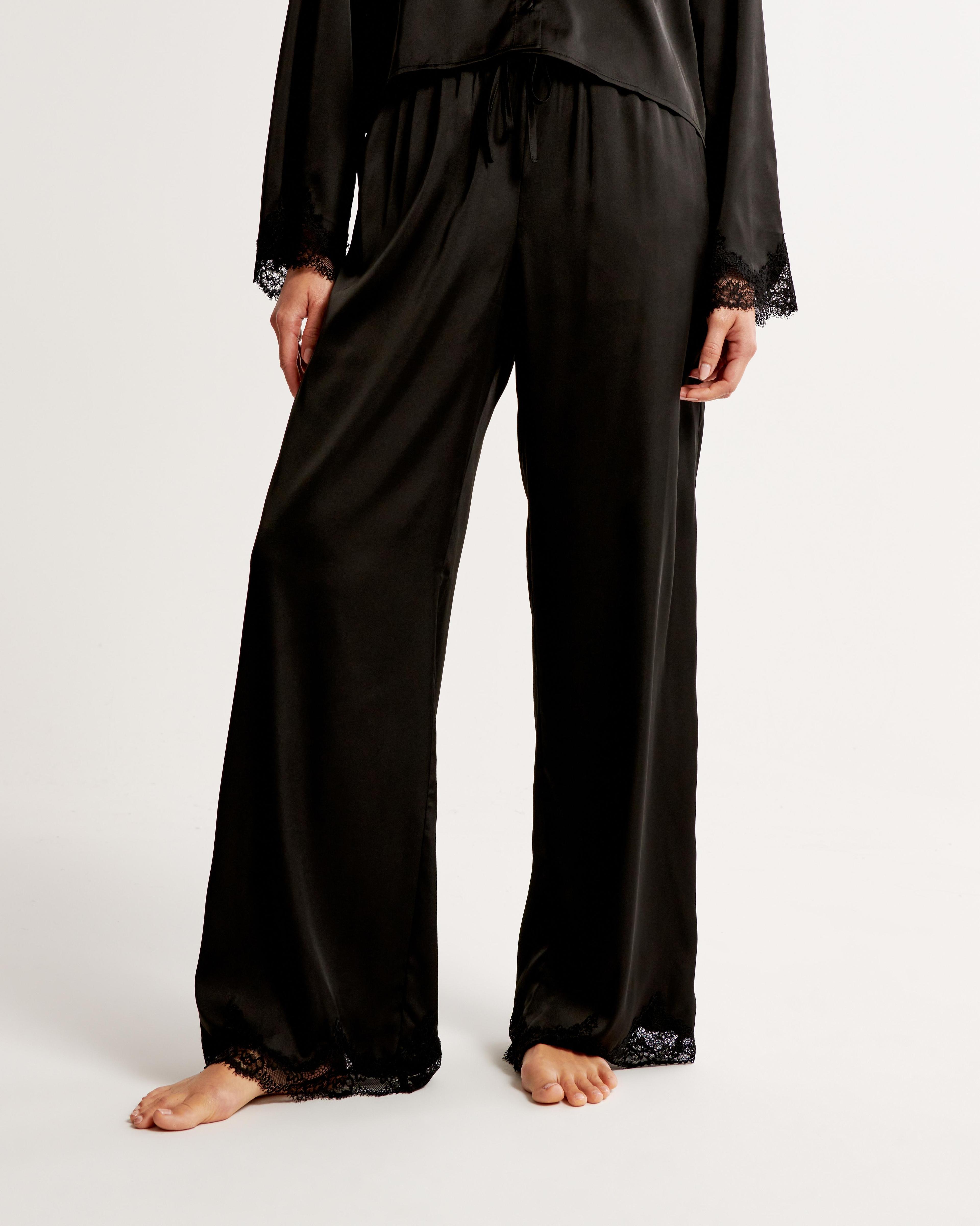 Lace and Satin Sleep Pant Product Image