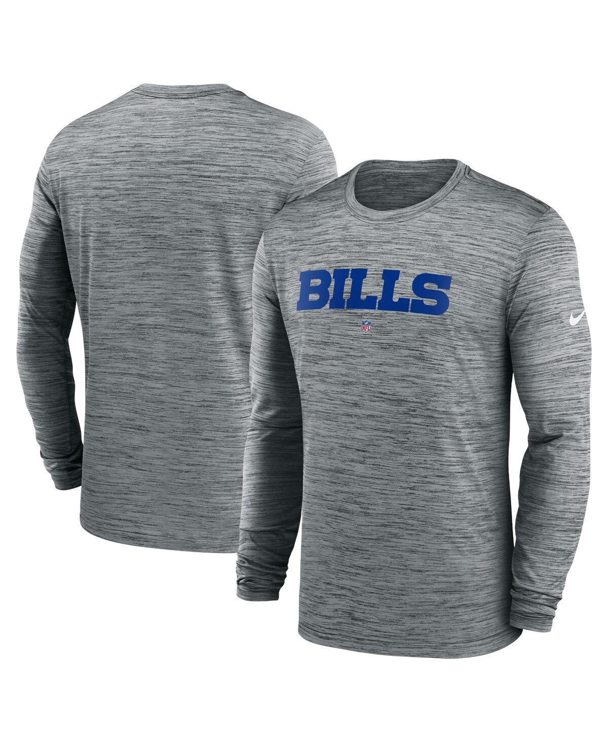 Mens Nike Gray Denver Broncos Sideline Team Velocity Performance Long Sleeve T-Shirt Grey Product Image