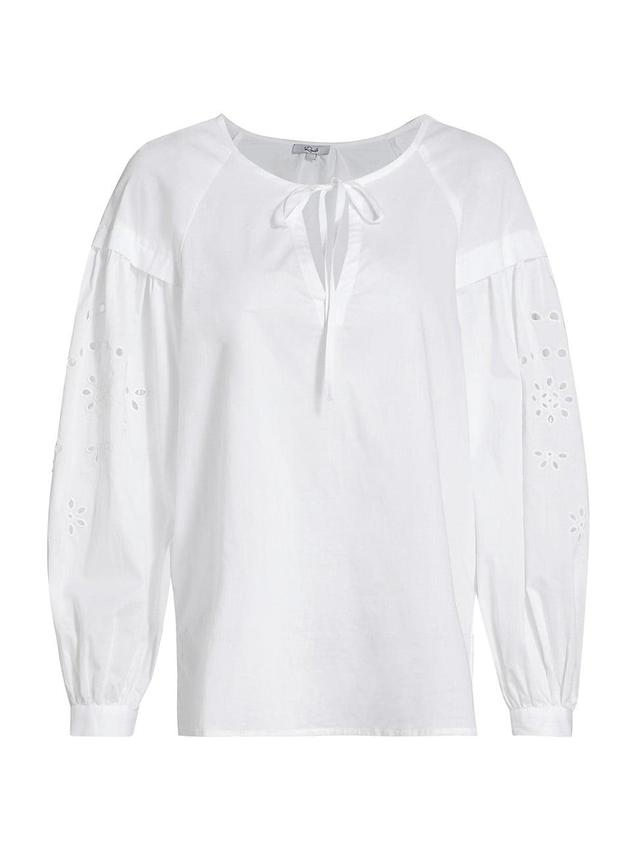 Womens Dari Cotton Eyelet Blouse Product Image