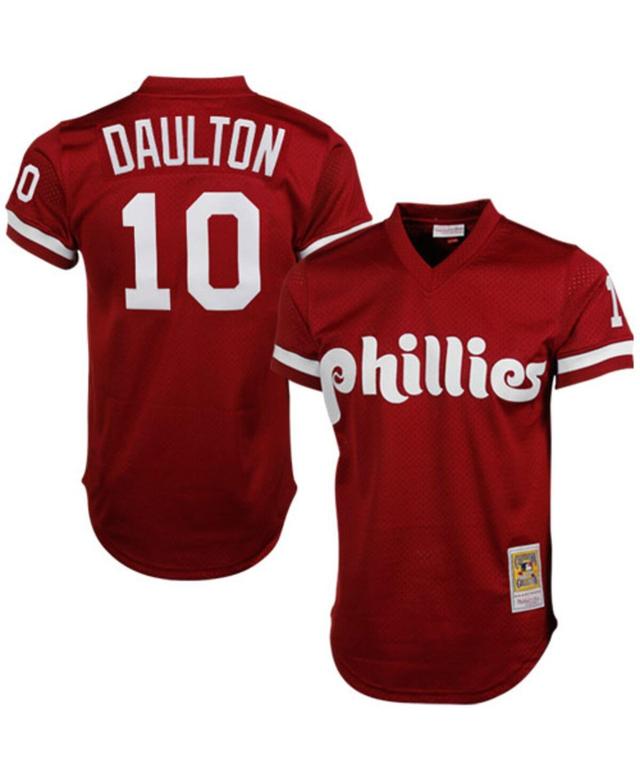 Mens Mitchell & Ness Darren Daulton Red Philadelphia Phillies Cooperstown Mesh Batting Practice Jersey - Red Product Image