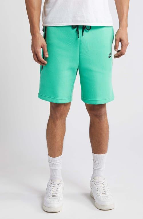 Nike Mens Nike Tech Fleece Shorts - Mens Spring Green/Black Product Image