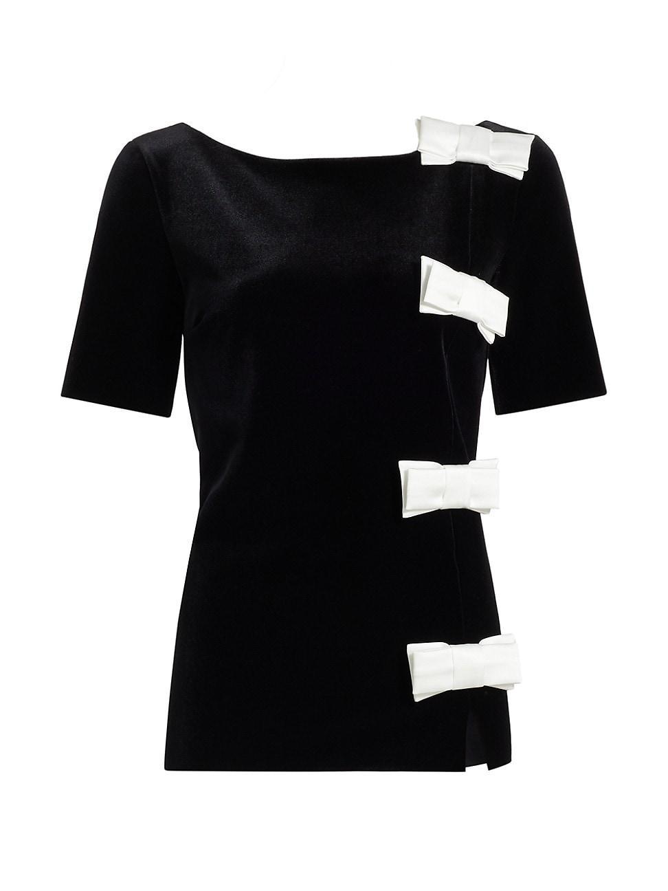 Womens Ery Bow Velvet Top Product Image