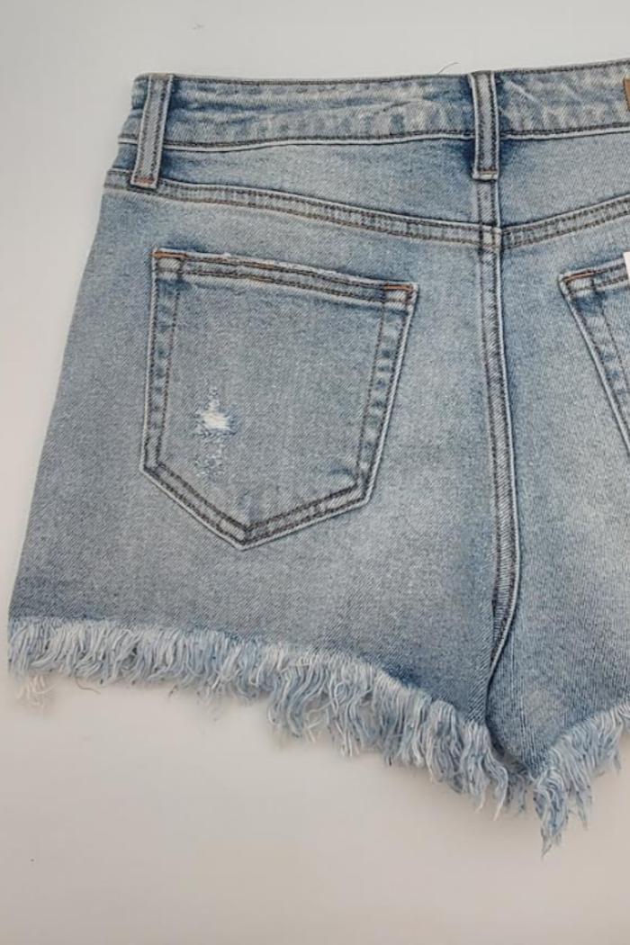 High Rise Shorts Denim women's Product Image