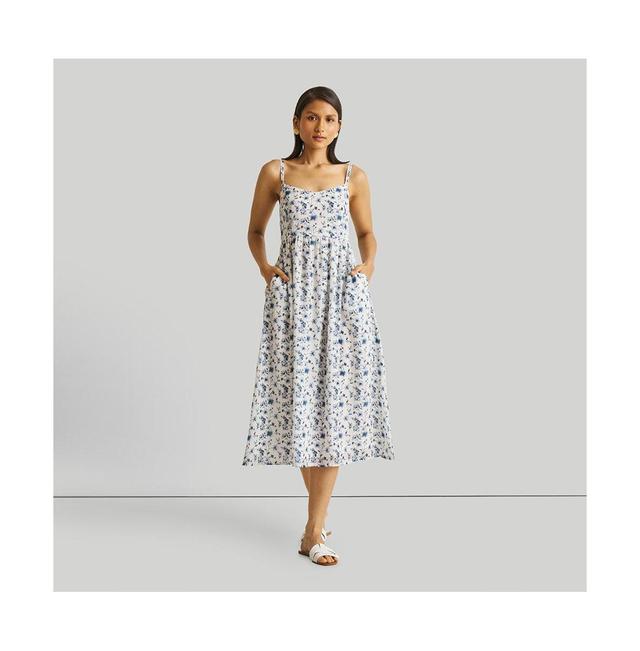 Strappy Gathered Midi Womens Dress Product Image