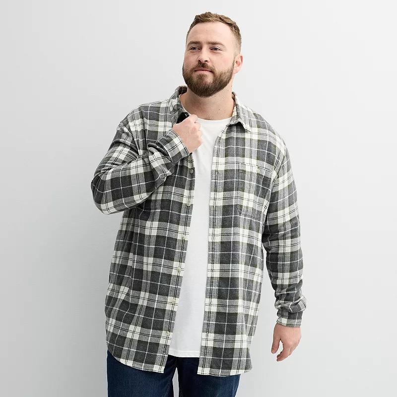 Big & Tall Sonoma Goods For Life Long Sleeve Flannel Shirt, Mens Product Image