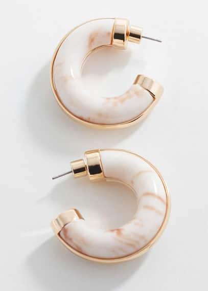 MANGO - Volume hoop earrings - One size - Women Product Image