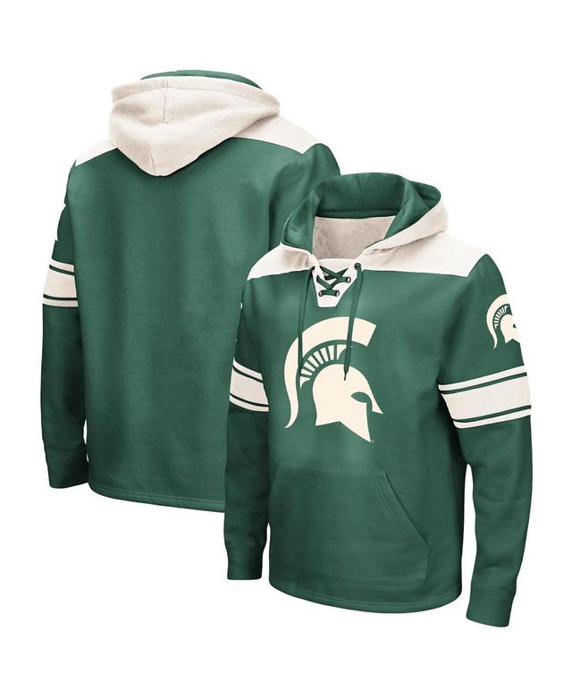 Mens Colosseum Michigan State Spartans Big & Tall Hockey Lace-Up Pullover Hoodie Product Image