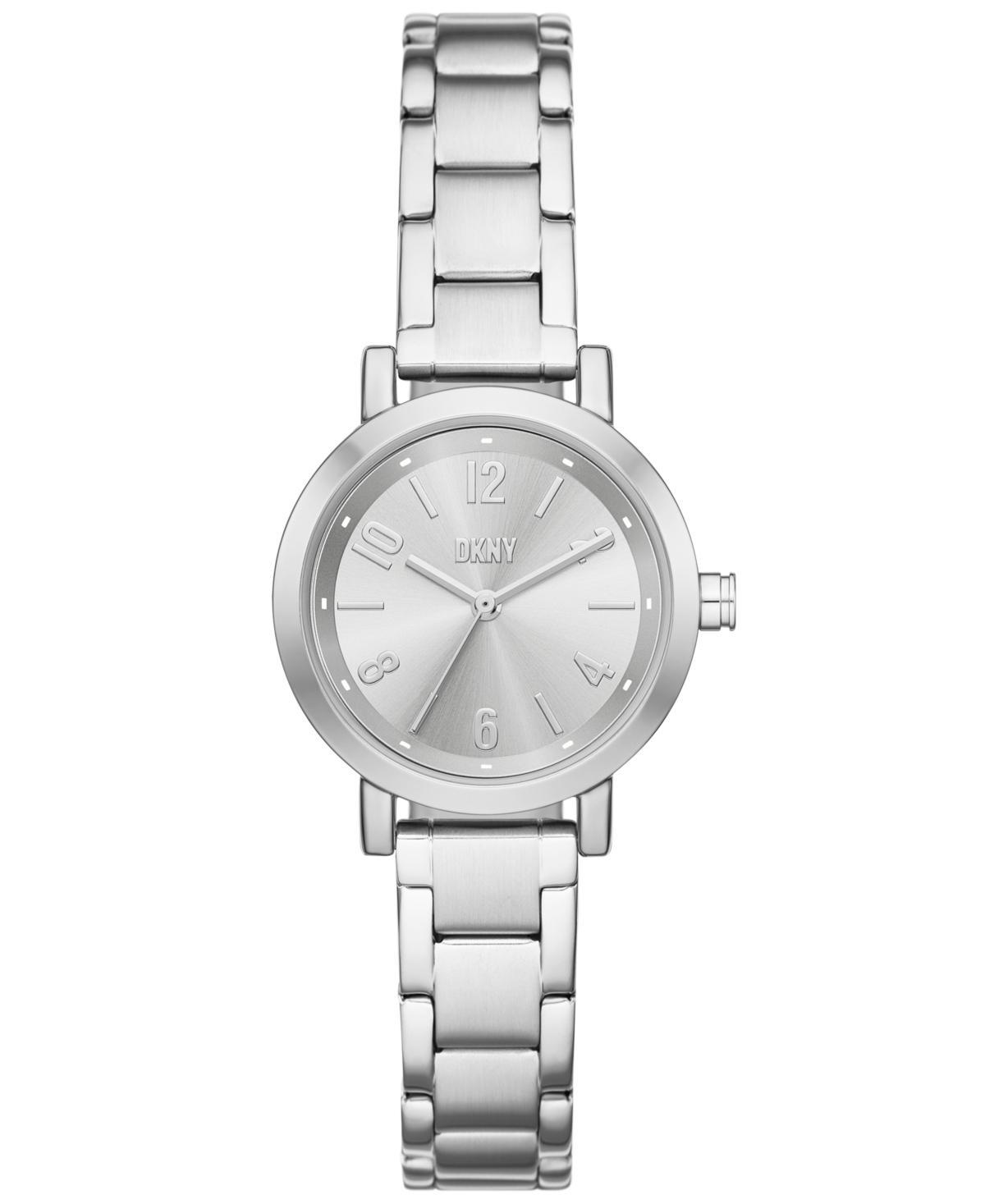 Dkny Womens Soho Three-Hand Silver-Tone Stainless Steel Watch 28mm - Silver-Tone Product Image