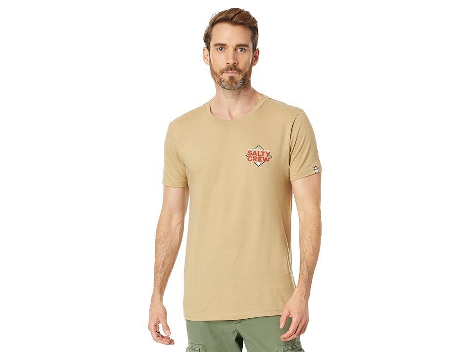 Salty Crew No Slack Standard Short Sleeve Tee (Khaki Heather) Men's Clothing Product Image