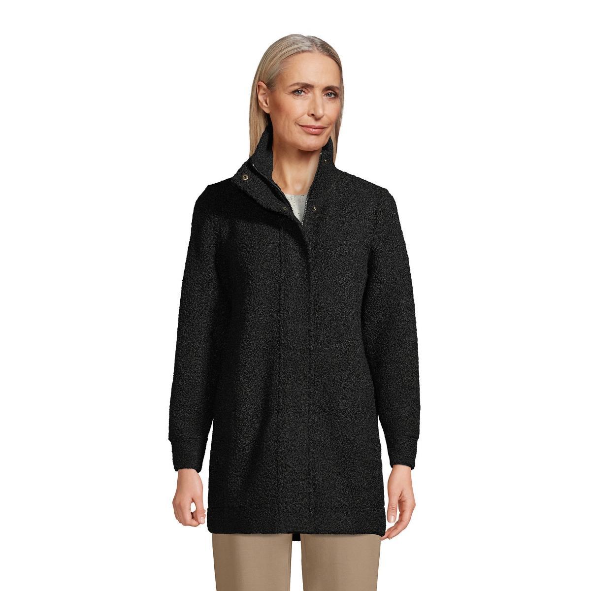 Womens Lands End Boucle Fleece Coat Product Image