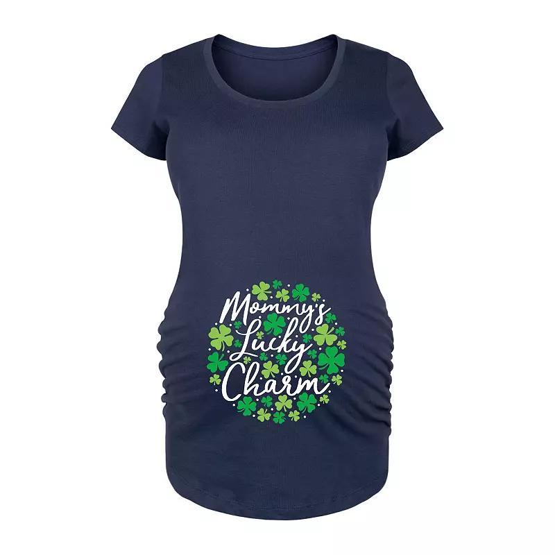 Maternity Mommys Lucky Charm Graphic Tee, Womens Product Image