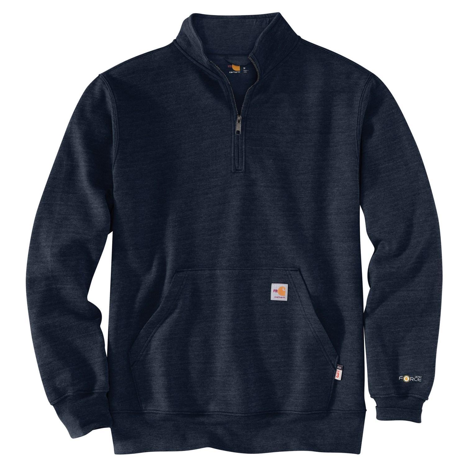 Carhartt 105028 Flame Resistant Force® Midweight Sweatshirt - Zip Neck, Factory Seconds Product Image