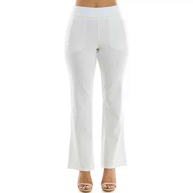 Womens Nina Leonard Classic Bell Bottom Pants Product Image